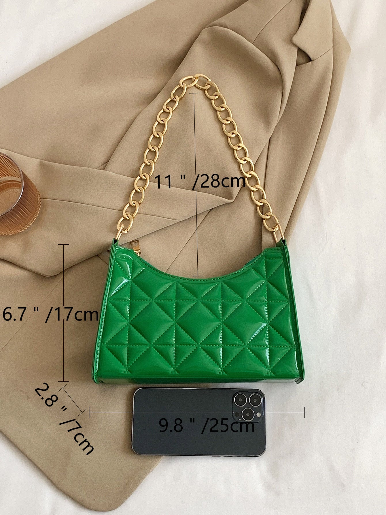 Quilted Detail Chain Bag